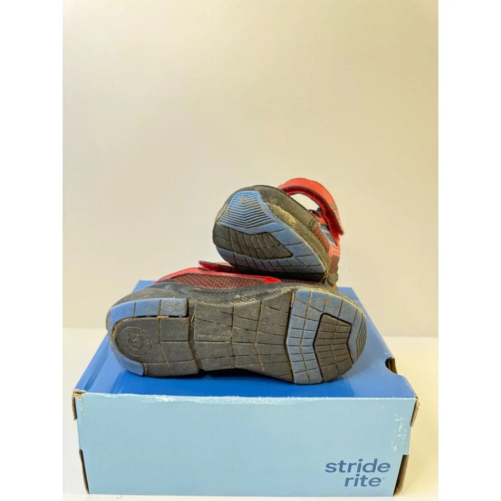 Stride Rite Kids Red/Black/Blue Equilibrium Adapt Sneakers US 10 XL